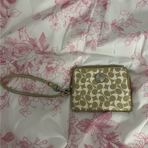 Coach Handbags - Coach Tan Clutch Wristlet Luxurious Design